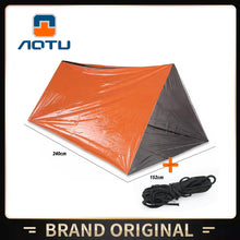 Load image into Gallery viewer, AOTU Emergency Shelter 2 Person Tube Tent Thermal Survival Sleeping Bag Waterproof Outdoor Camping Emergency Blanket Resuable
