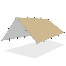 Load image into Gallery viewer, DIY 19 Hanging Points Tent Tarp Screen Survival Sun Shelter Shade Canopy Outdoor Backpacking Waterproof Camping Awning SunShade
