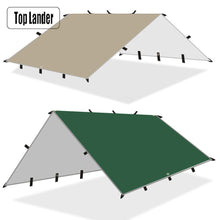 Load image into Gallery viewer, DIY 19 Hanging Points Tent Tarp Screen Survival Sun Shelter Shade Canopy Outdoor Backpacking Waterproof Camping Awning SunShade
